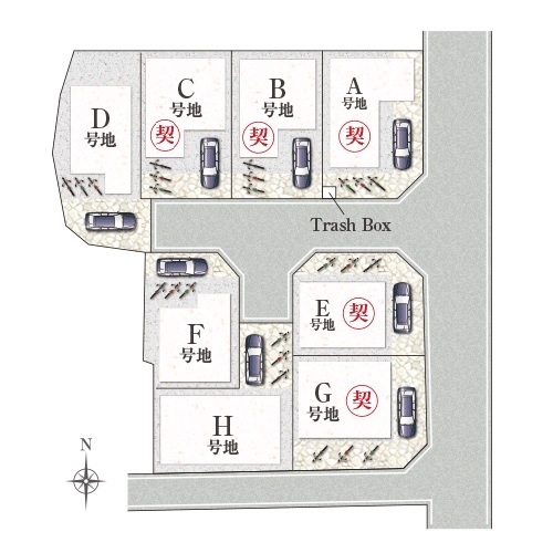 ゆらとぴあ枚方市町楠葉 区画図