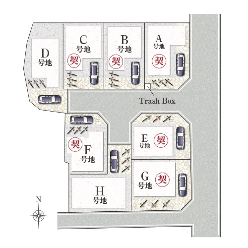 ゆらとぴあ枚方市町楠葉 区画図