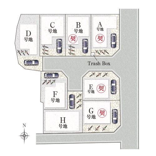 ゆらとぴあ枚方市町楠葉 区画図